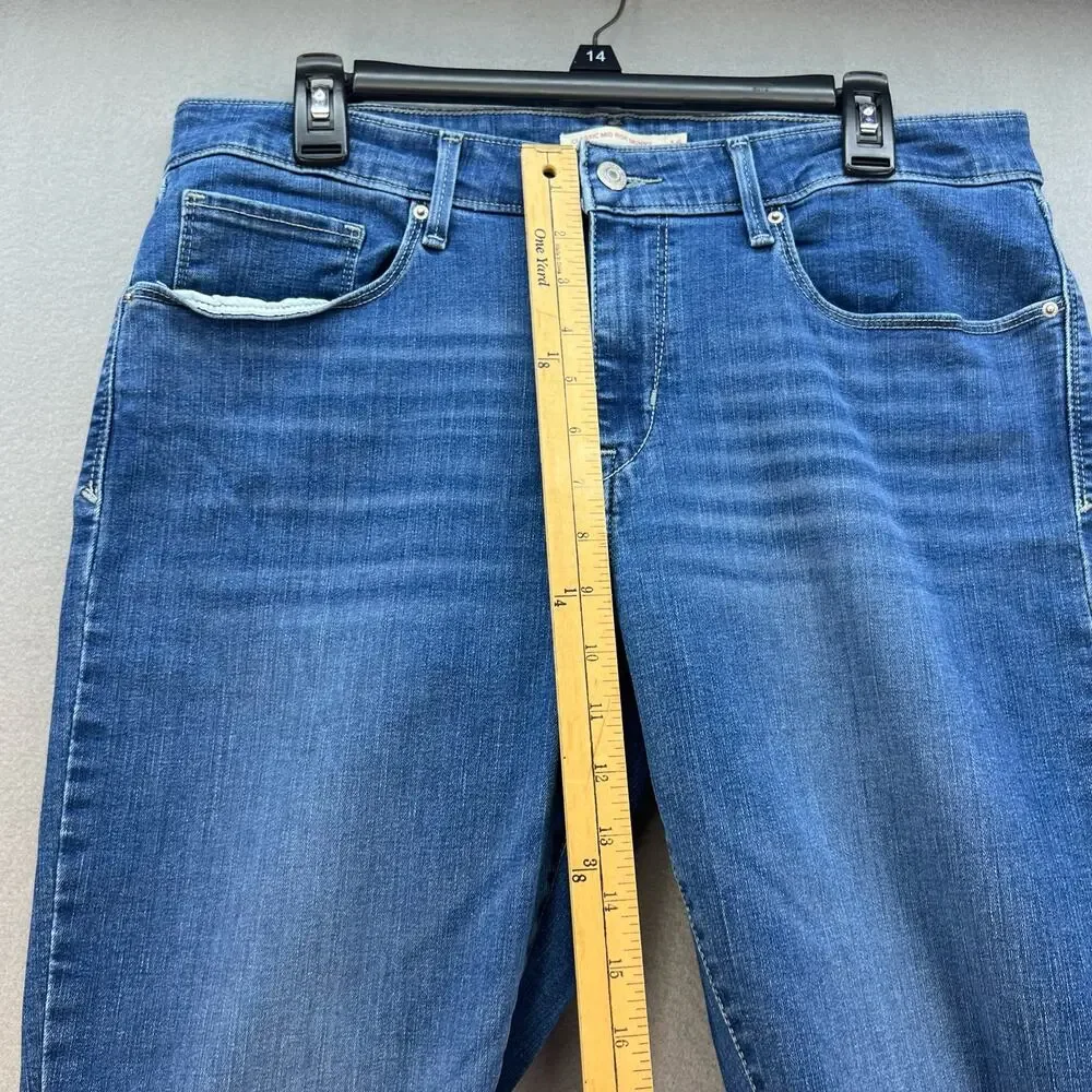 Levi's Jeans Women's 16 Blue Classic Mid Rise Skinny Preppy Normcore Mom Jeans - Picture 12 of 14